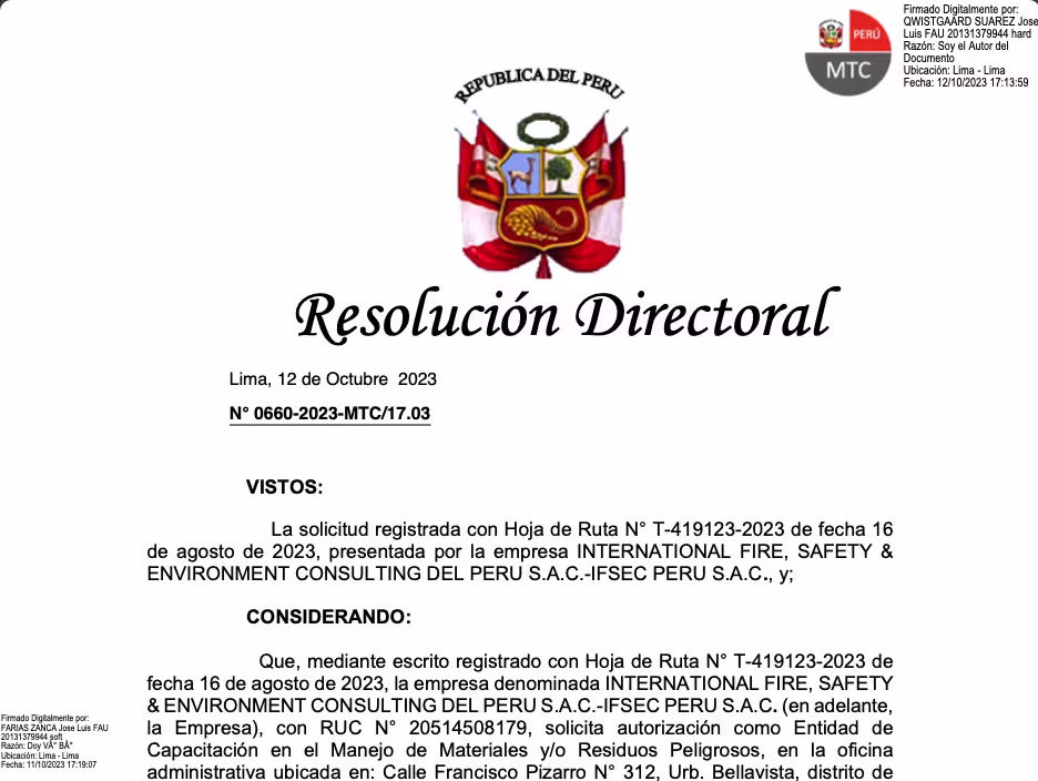 Autorización como Entidad de Manejo de Materiales y/o Residuos Peligrosos